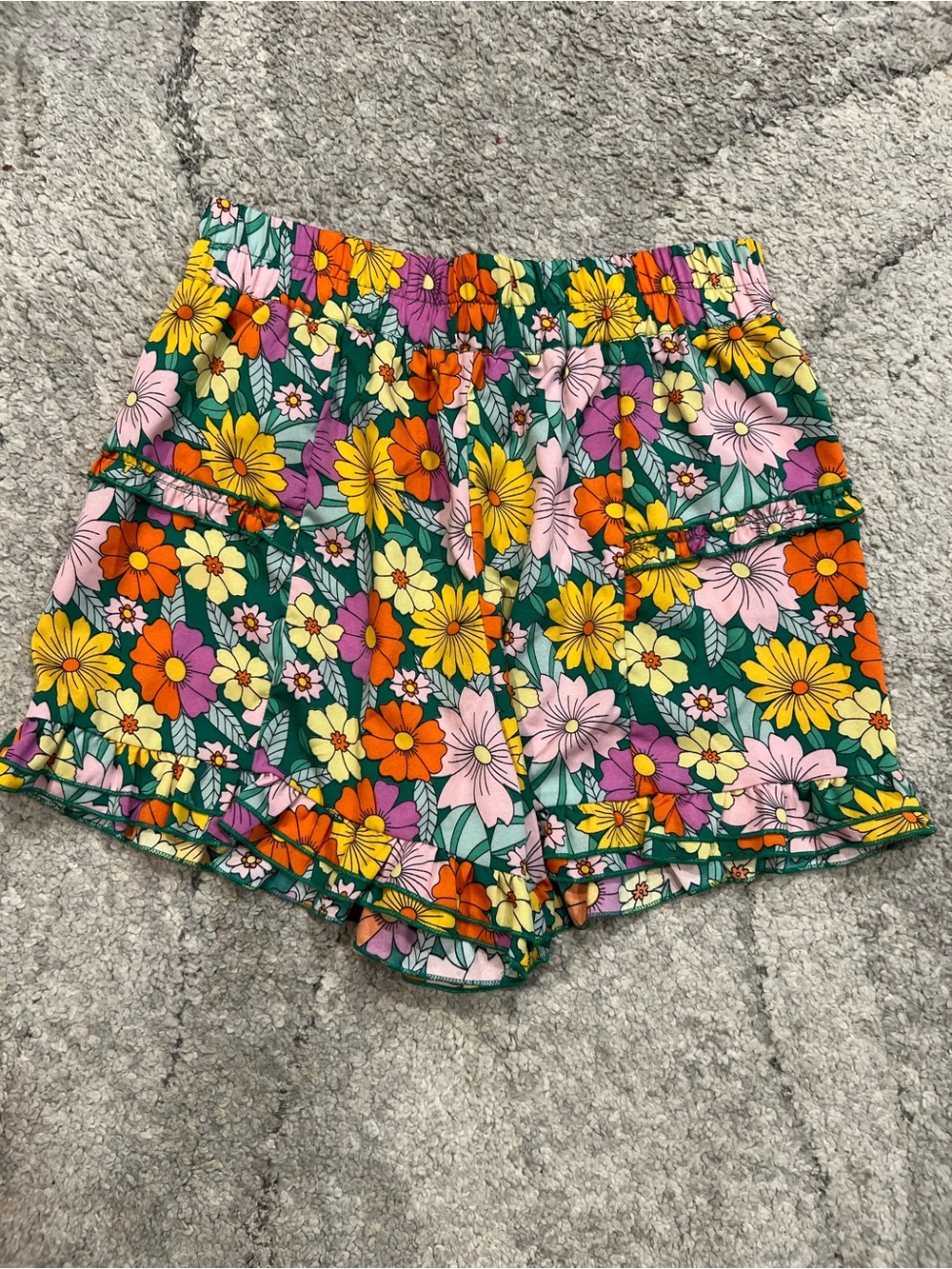 Floral Ruffle Hem Umgee shorts